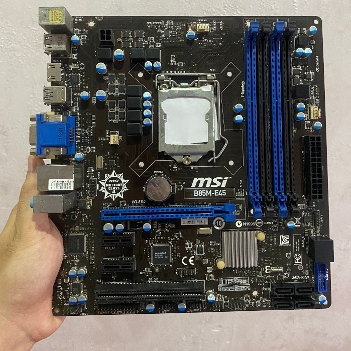 Main MSI B85M-E45 4 khe Ram zin.Main chính hãng bóc máy văn phòng, quán net