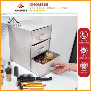 Tủ vải 3 tầng đựng đồ cá nhân, trang sức gấp gọn tiện lợi