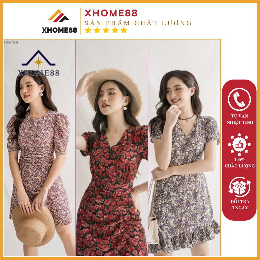 Đầm nữ hoa nhí dễ thương lụa mềm 2020