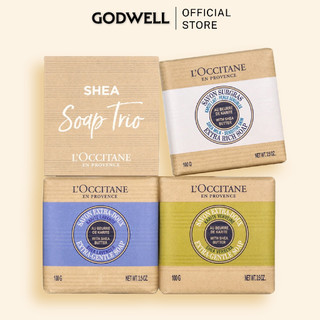 Combo 4 bánh xà phòng tắm loccitane shea soap quartet 100g*4