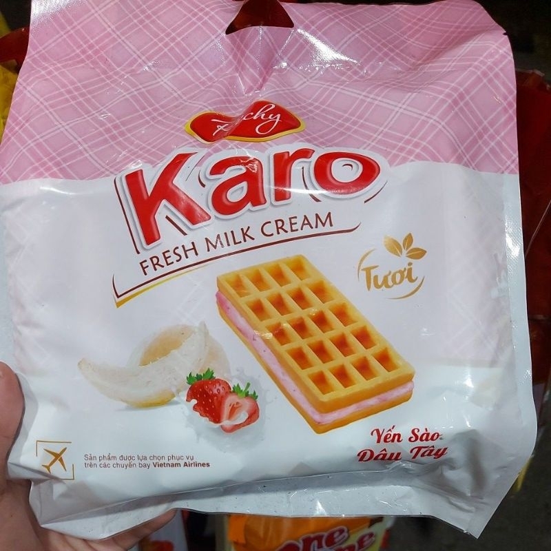 BÁNH TRỨNG TƯƠI CHÀ BÔNG KARO/PHÔ MAI