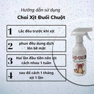 Làm Theo HDSD Thuốc Đuổi Chuột - Xịt Đuổi Chuột NHẬT BẢN SAMURAI