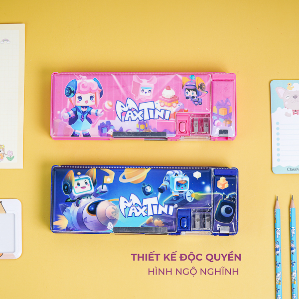 Hộp Đựng Bút Nam Châm Học Sinh CLASSMATE Chia Ngăn In Hình Maxtini Ngộ Nghĩnh CL-21803