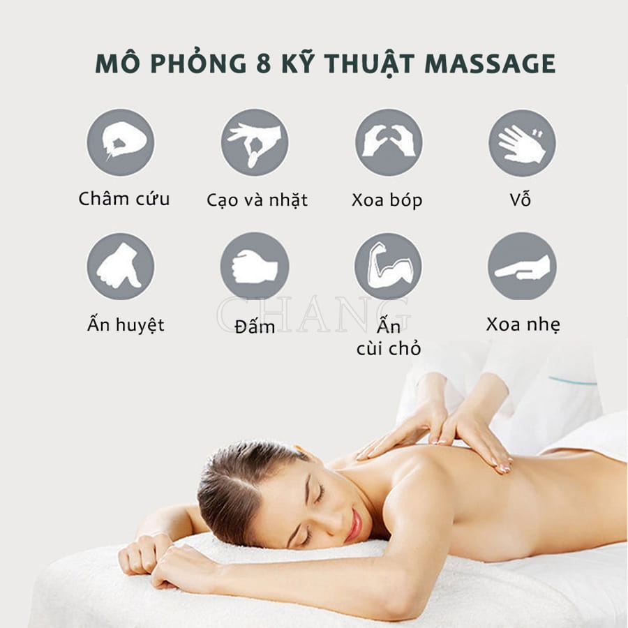 Miếng Dán Massage Xung Điện BWOO Massage Cổ Vai Gáy, Bắp Tay, Lưng, Máy Mát Xa 8 Chế Độ Giúp Giảm Đau Nhức Hiệu Quả BWOO