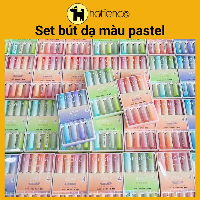 Set 4 bút dạ quang màu pastel