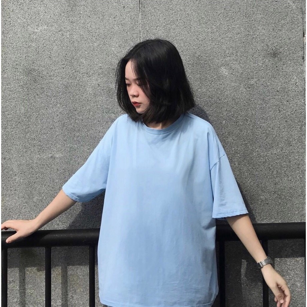 Áo phông trơn tay lỡ cottong mát mịn, áo thun nữ phom rộng nhiều màu cá tính năng động