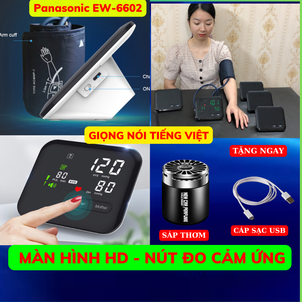 Máy đo huyết áp panasonic có cảm ứng và giọng nói tiếng việt