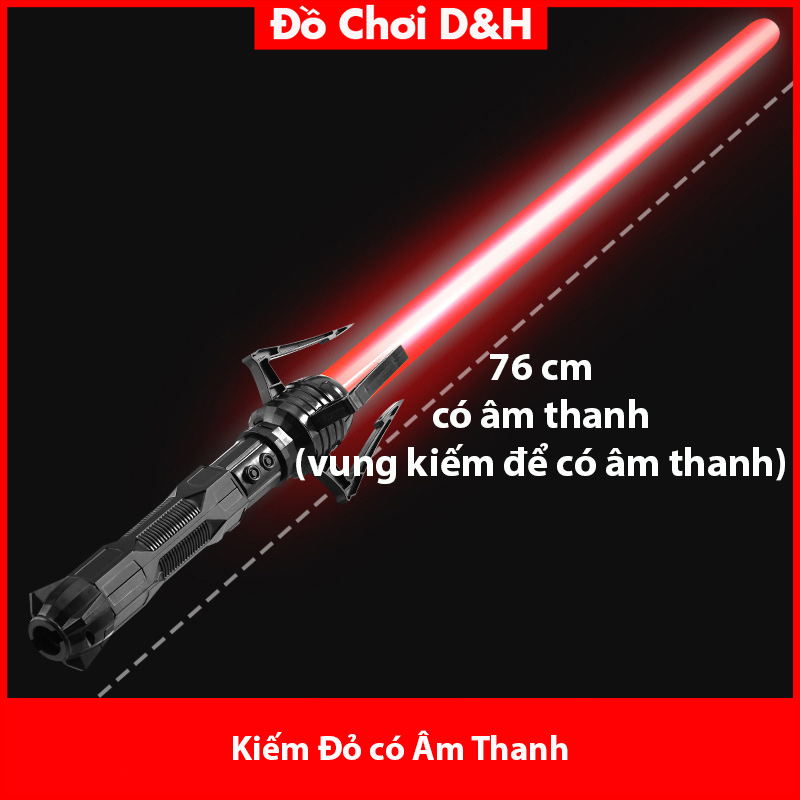 Kiếm ánh sáng Lazer, kiếm nhựa đồ chơi phát sáng chất liệu nhựa dài 76 cm cho bé siêu ngầu