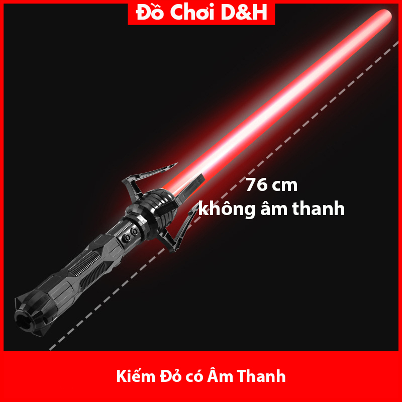 Kiếm ánh sáng Lazer, kiếm nhựa đồ chơi phát sáng chất liệu nhựa dài 76 cm cho bé siêu ngầu
