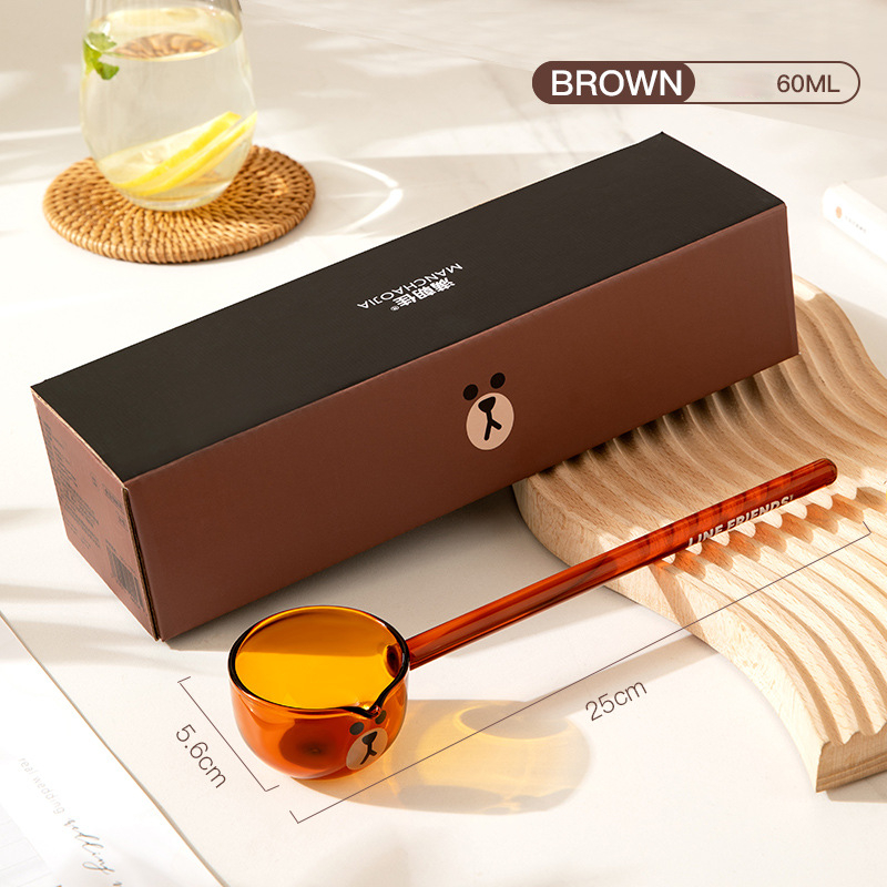 Thìa thủy tinh cao cấp Line Friends