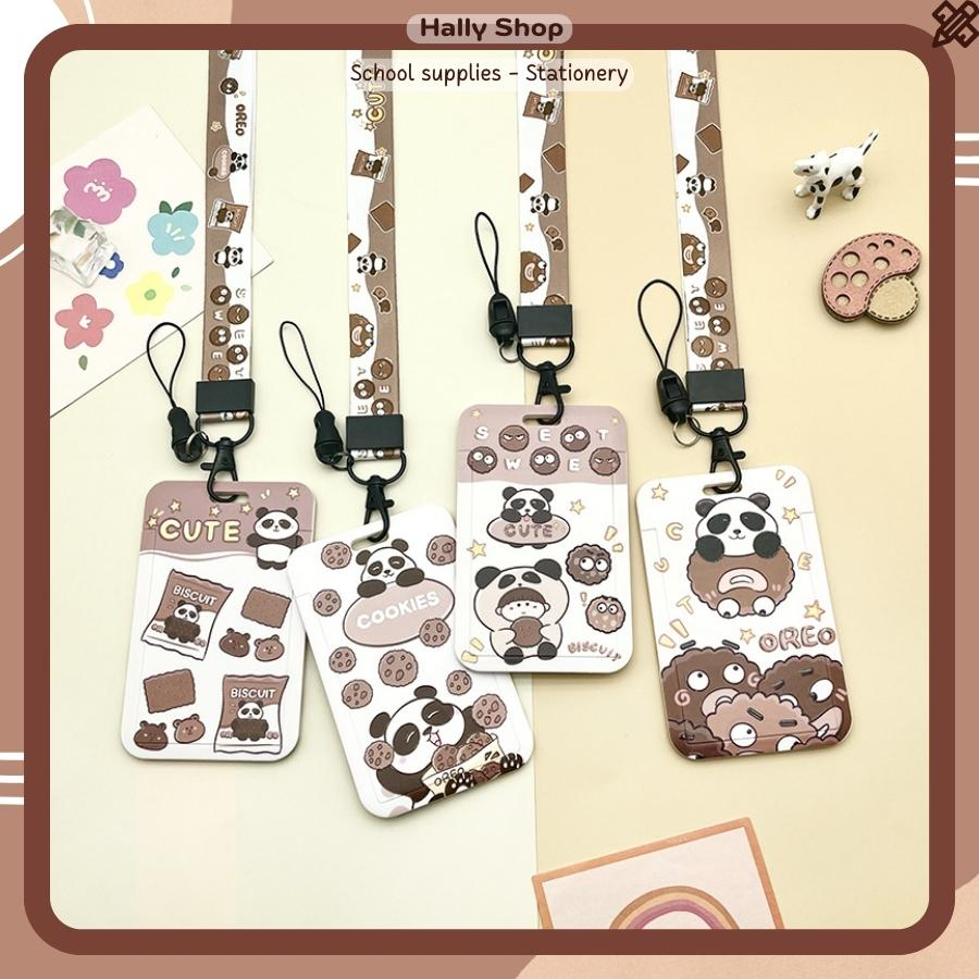 Dây đeo thẻ học sinh, bảng tên dành cho sinh viên nhiều mẫu hoạt hình hoạ tiết dễ thương cute- Hally shop