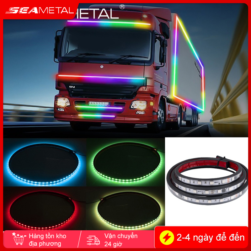 Thanh đèn LED ô tô SEAMETAL 24v 120cm/ 150cm/ 240cm nhiều màu trang trí thông dụng
