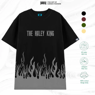 Áo Thun Nam Nữ Cotton Lạnh Unisex Local Brand HALEY TN02, Áo Phông Tay Lỡ Form Rộng Street Wear Phản Quang Cá Tính