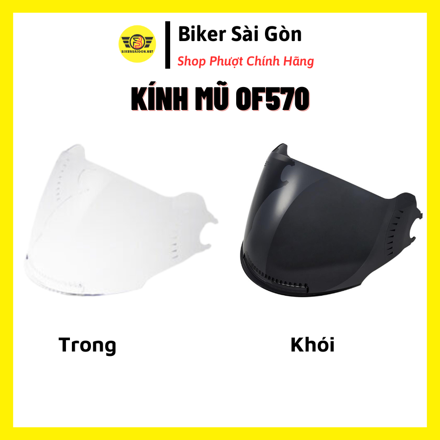 Kính Mũ Bảo Hiểm 3/4 Ls2 VERSO OF570 (Không Bao Gồm Mũ) - BikerSaiGon
