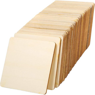 Set 50|100 miếng gỗ hình vuông nhiều kích thước tự trang trí tô màu tiện lợi
