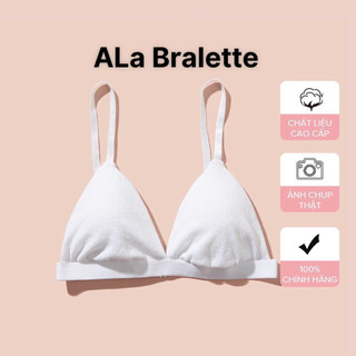 ÁO Bra nữ màu trắng chất liệu vải cotton có mút đệm mỏng không gọng