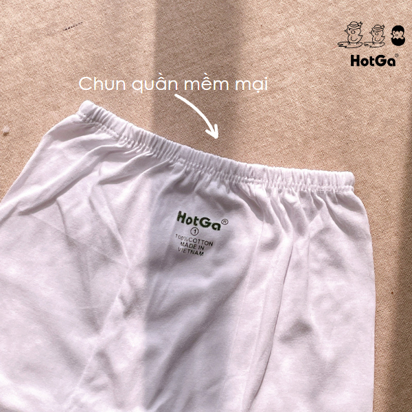 [Mã BMTTC60K giảm đến 60K đơn 50K] Quần dài mặc tã thun cotton HotGa cho bé sơ sinh đến 12kg