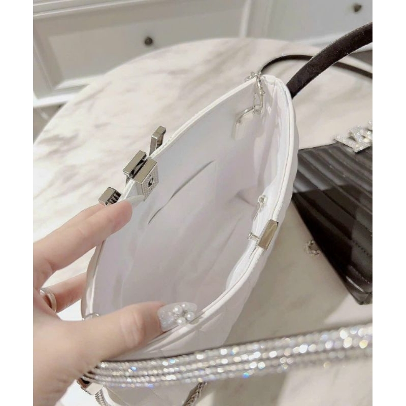 Túi xách nữ túi kẹp nách W.ang quai đính đá sag chảnh