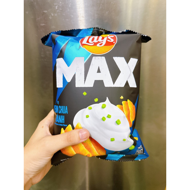 Bánh Snack Lay's Max vị kem hành chua 42gram, đồ ăn vặt