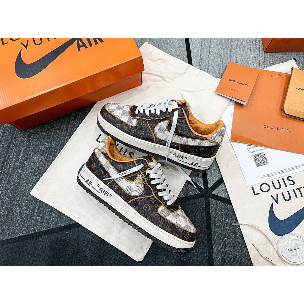Giày _Nike Air Force 1 LV Nam Nữ, giày AF1 LV Grey,Brown or White Hot Trend 2023 Bản Cao Cấp Full Box Bill | BigBuy360 - bigbuy360.vn