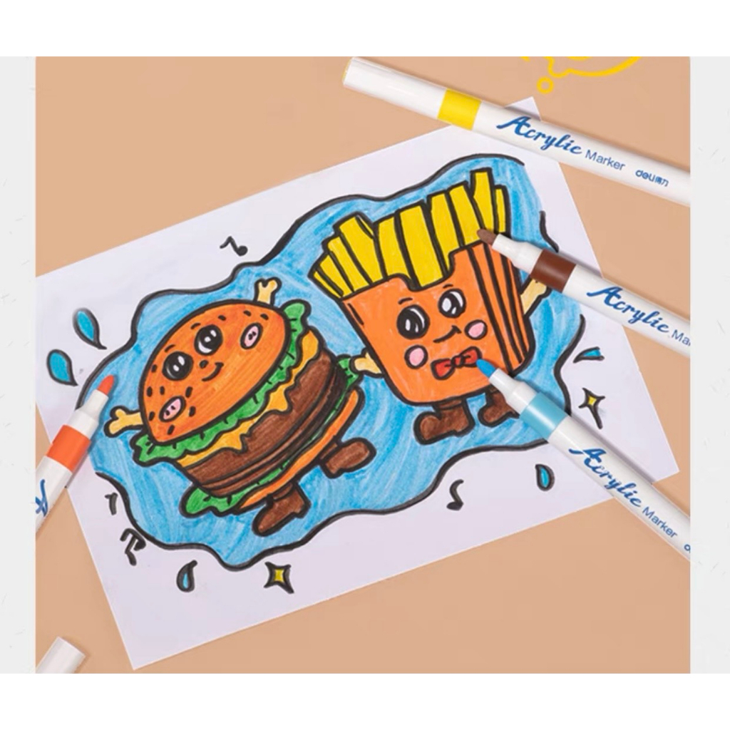 Màu acrylic pha sẵn  hãng Deli cho các bạn đam mê nghệ thuật