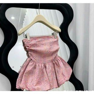 ÁO PEPLUM CUP KẺ SỌC HỒNG [TNT SHOP BIGSIZE 60KG 90KG]