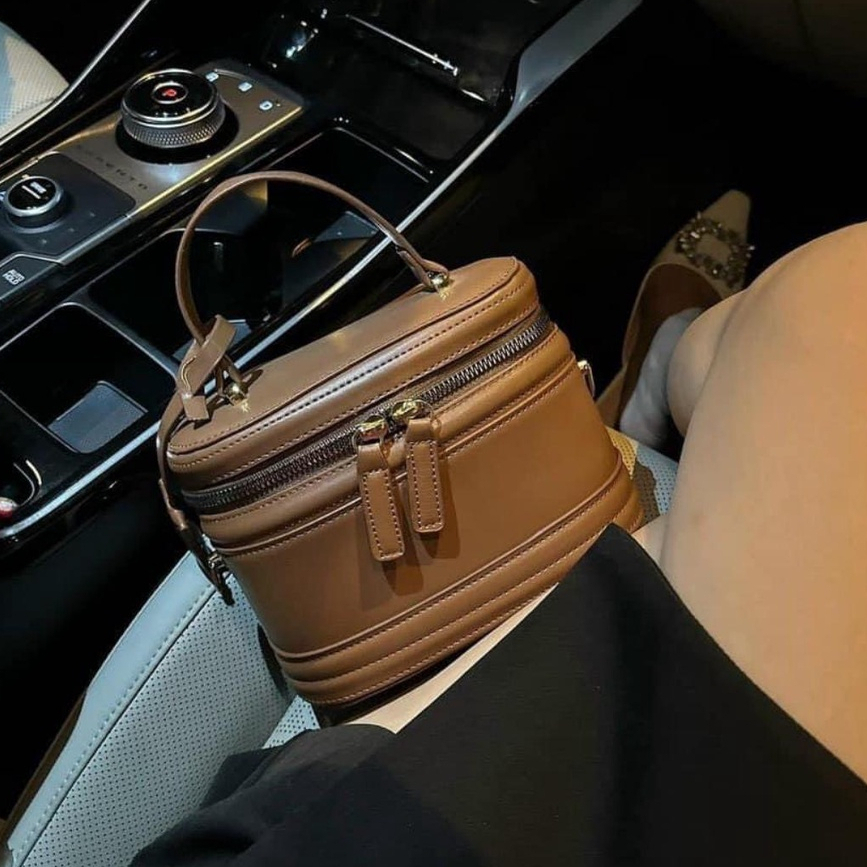 Túi xách nữ túi cốp đeo chéo da trơn sang chảnh