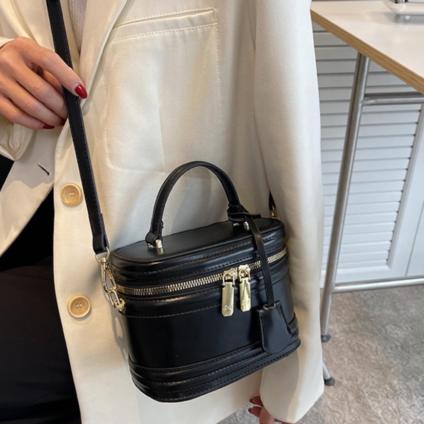 Túi xách nữ túi cốp đeo chéo da trơn sang chảnh