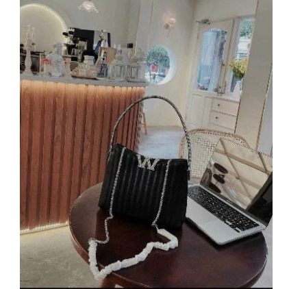 Túi xách nữ túi kẹp nách W.ang quai đính đá sag chảnh