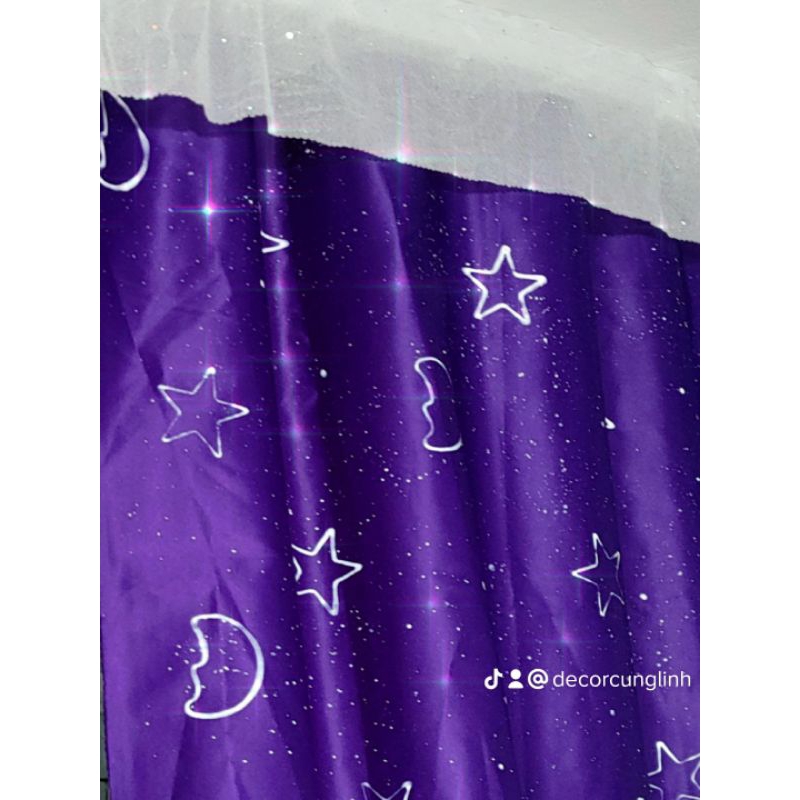 Combo Rèm trượt giường tầng kí túc xá cho cả 2 tầng, che 3 mặt cản sáng 95%