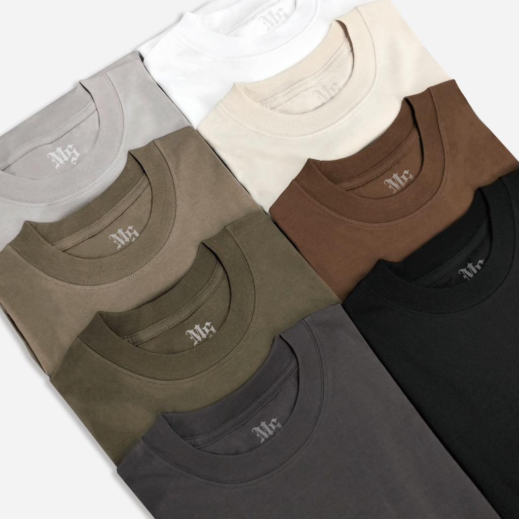 Áo thun trơn form rộng unisex Meesay màu sắc vải cotton cao cấp co giãn, dày dặn