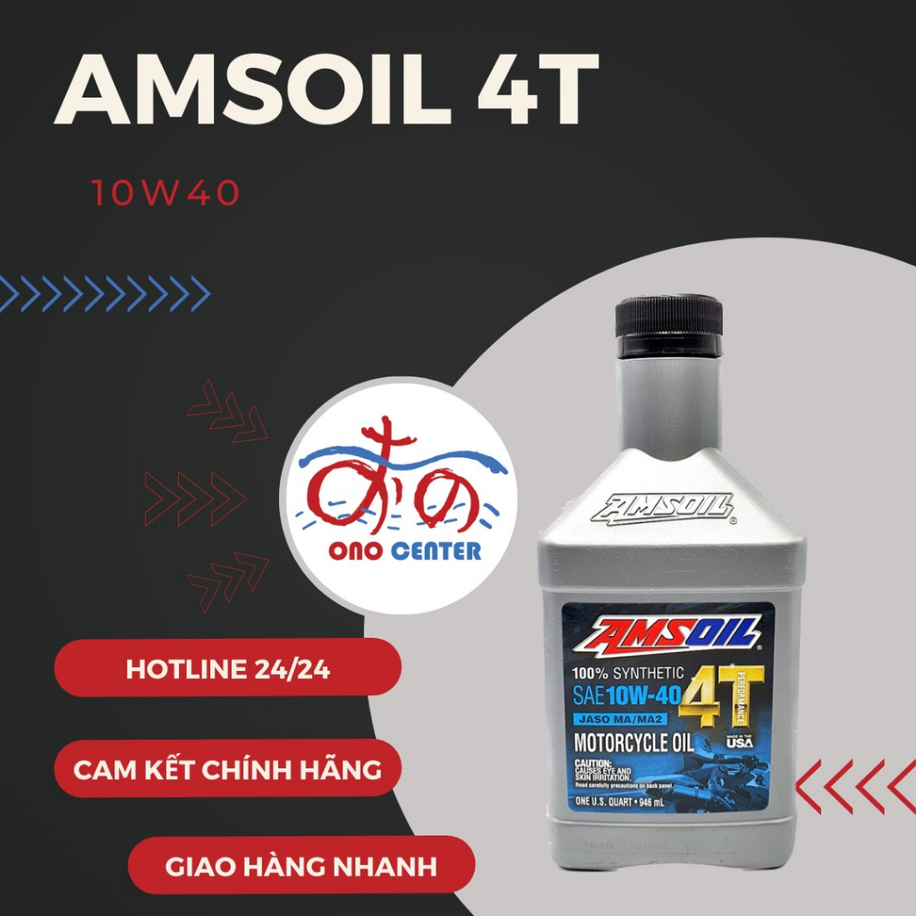 Nhớt Amsoil 4T 10W40 Performance (946ML/CHIẾT LẺ 800ML, 1L, 1L1, 1L2, 1L3, 1L4)