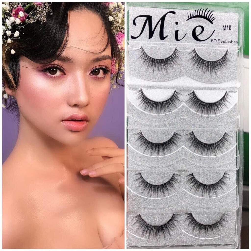Mi giả tự nhiên Mie 5 cặp siêu tự nhiên mi 6D