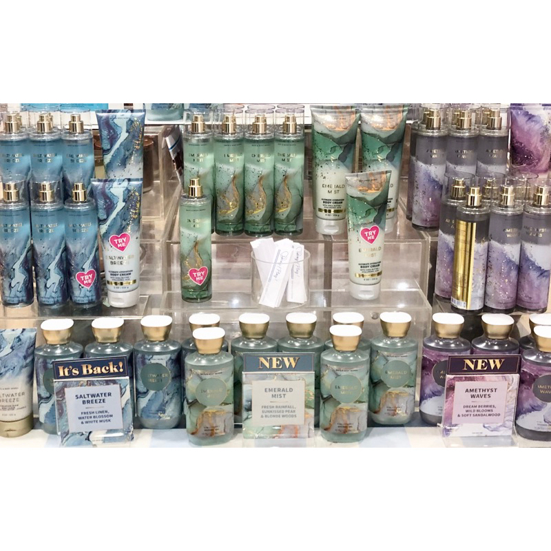 Xịt thơm lưu hương toàn thân Bath and body Works - Saltwater Breeze / Emerald Mist / Amethyst Waves