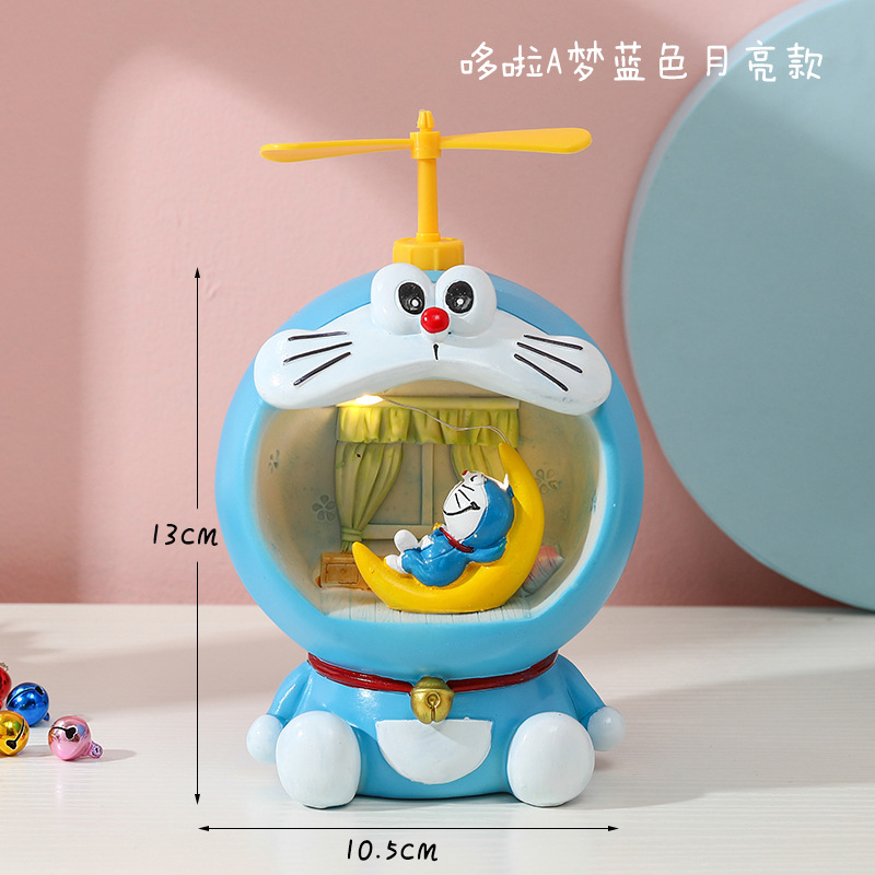 Đèn Ngủ Doraemon, Chong Chóng, Có Lỗ Tiết Kiệm Tiền, Đèn Decor Trang Trí Phòng Ngủ, Phòng Học, Thích Hợp Làm Quà Tặng