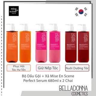 Bộ Dầu Gội Và Dầu Xả Mise En Scene Perfect Serum 680ml x 2 Chai