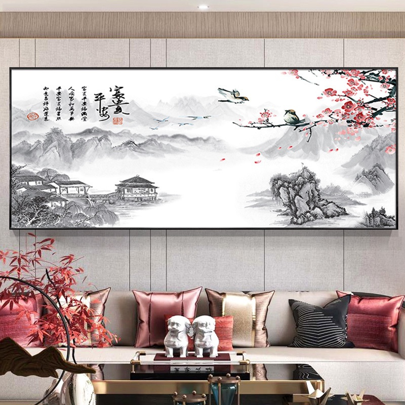 Tranh Treo Tường Thư Pháp - Tranh Tráng Gương Cao Cấp - Trang Trí Phòng Khách - Quà Tặng Tân Giá - Giá Tại Xưởng