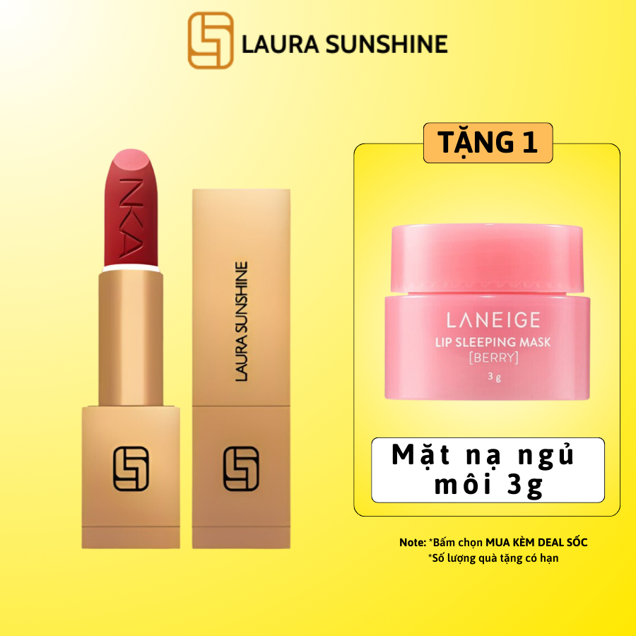 Son Laura Sunshine Golden Velvet Lipstick No.13 4g - Hồng Cam San Hô