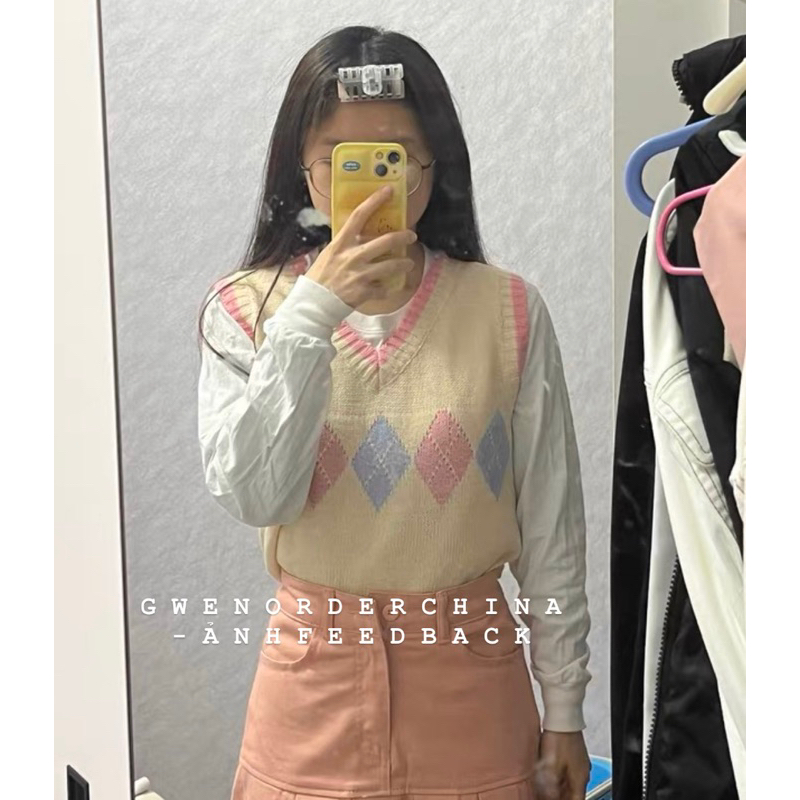 Áo gile tiểu thư dành cho nữ phong cách Hàn Quốc