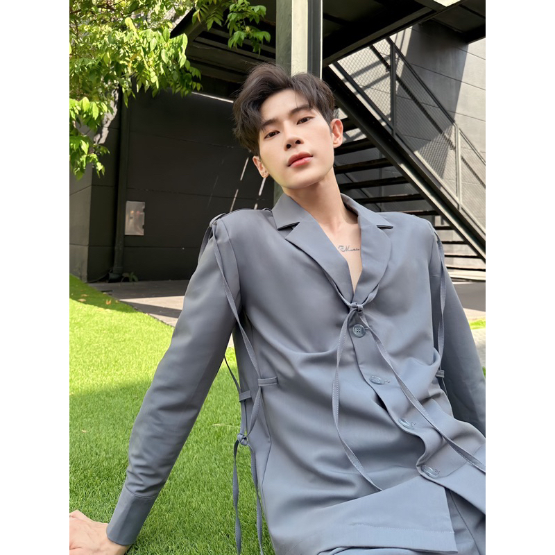 Áo Sơ Mi Giả Vest Chất Liệu Cotton Lạnh Magnus