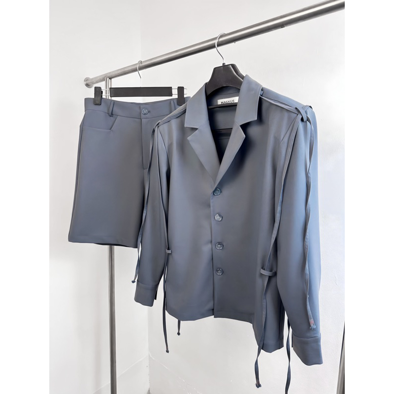 Áo Sơ Mi Giả Vest Chất Liệu Cotton Lạnh Magnus