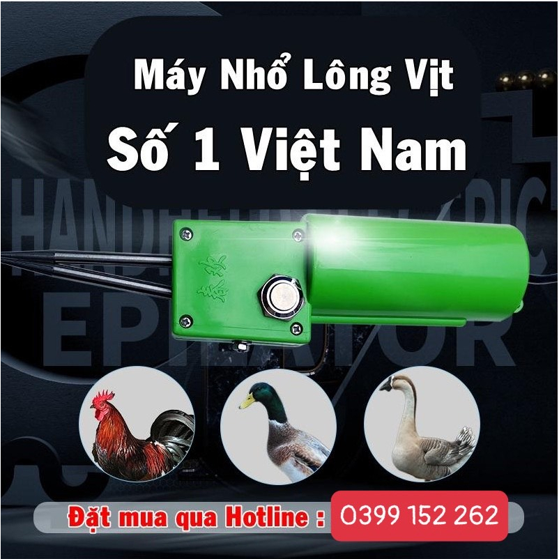 Máy nhổ lông vịt cầm tay công xuất lớn hàng nhập khẩu chính hãng Đài Loan không làm rách da vịt bảo hành 12 tháng