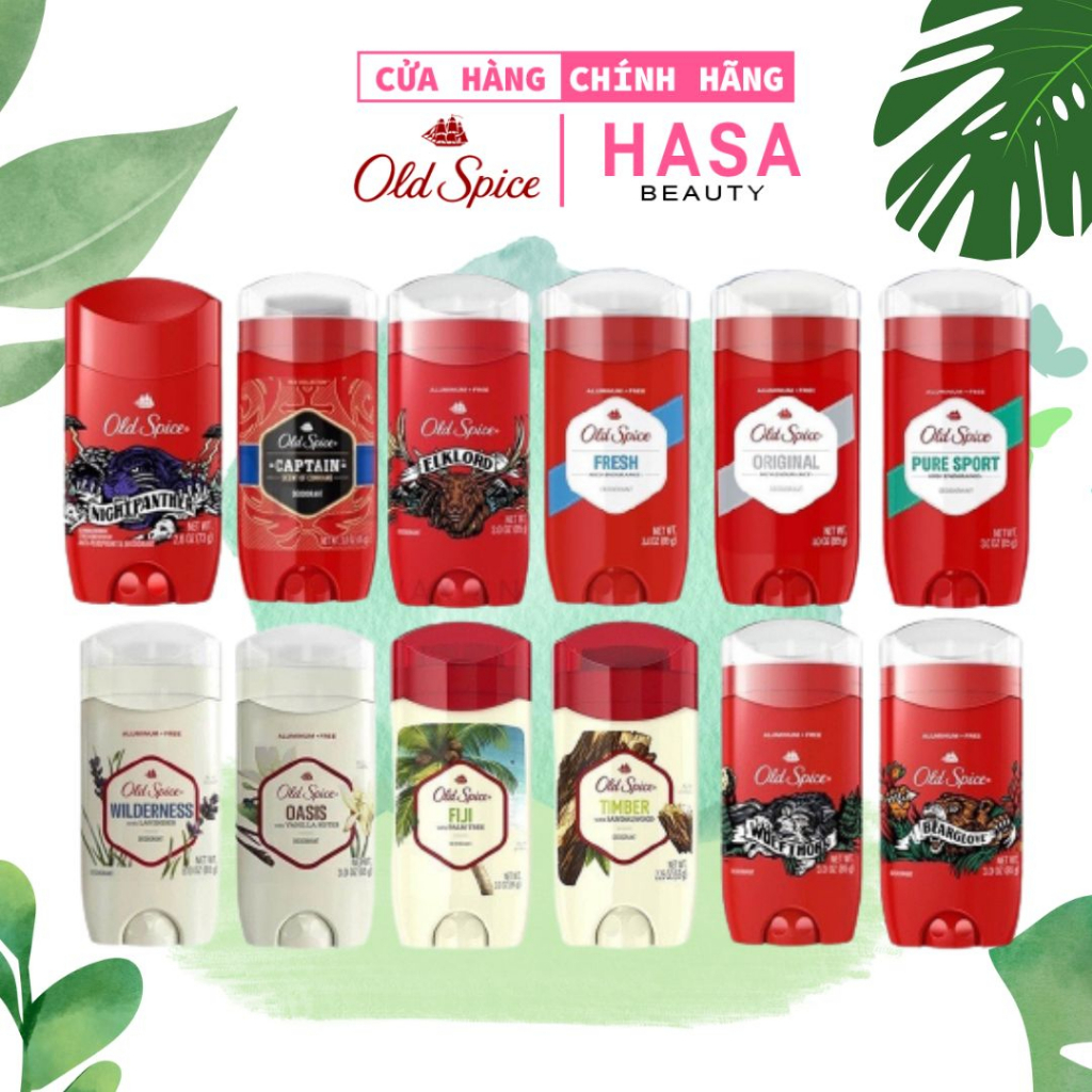 Lăn Khử Mùi Old Spice USA 73g-85g Nhiều Mùi Hương