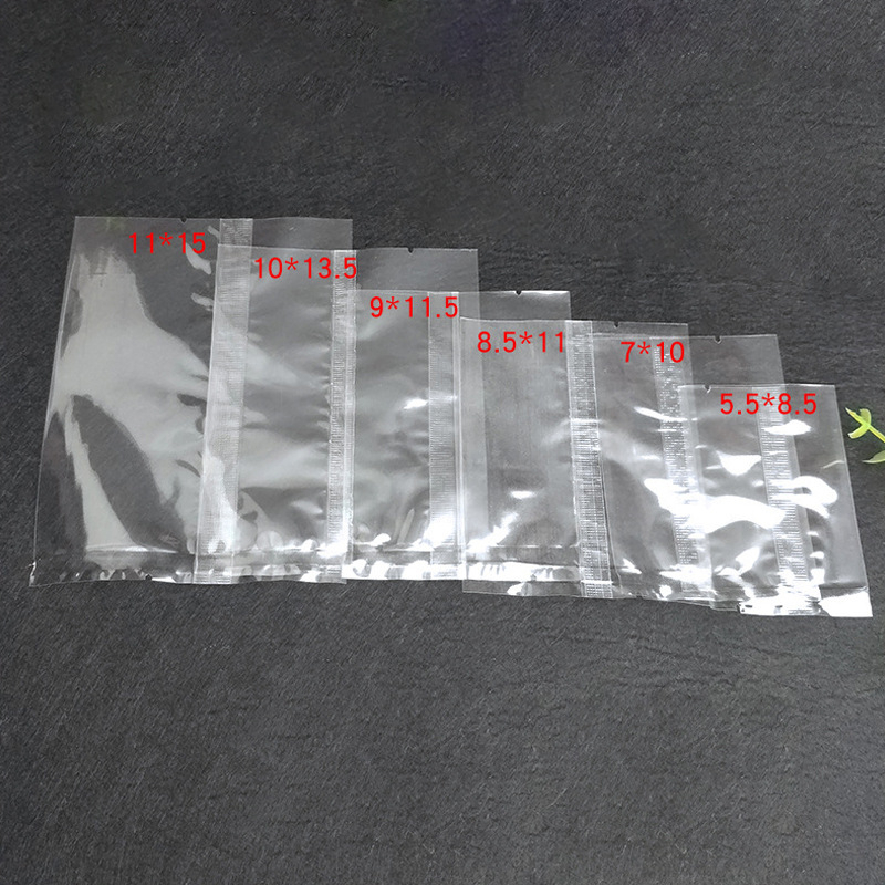 Set 100 túi bóng hàn miệng đựng trà hoa bánh kẹo full size trắng trong, trắng mờ