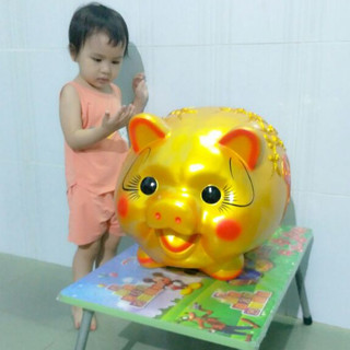 Lợn đất khổng lồ, lợn đất khủng, lợn đất độc lạ, heo đất khổng lồ, heo đất trái đào chữ phúc