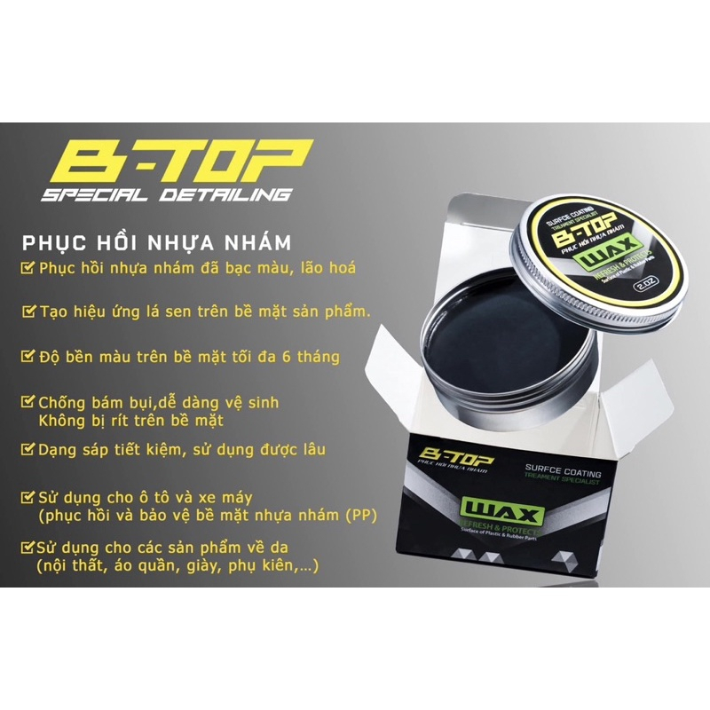 Phục Hồi Nhựa Nhám B TOP Dạng Sáp