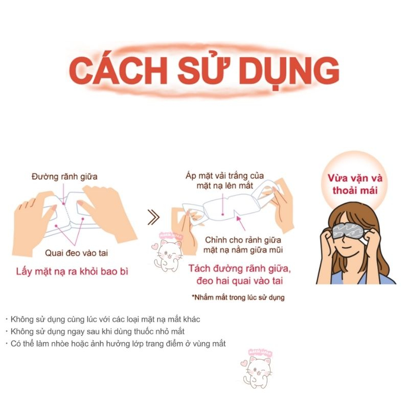 Mặt Nạ Xông Hơi Giúp Nóng Giúp Thư Giãn Mắt Kao Nhật Bản Lẻ 1 Miếng