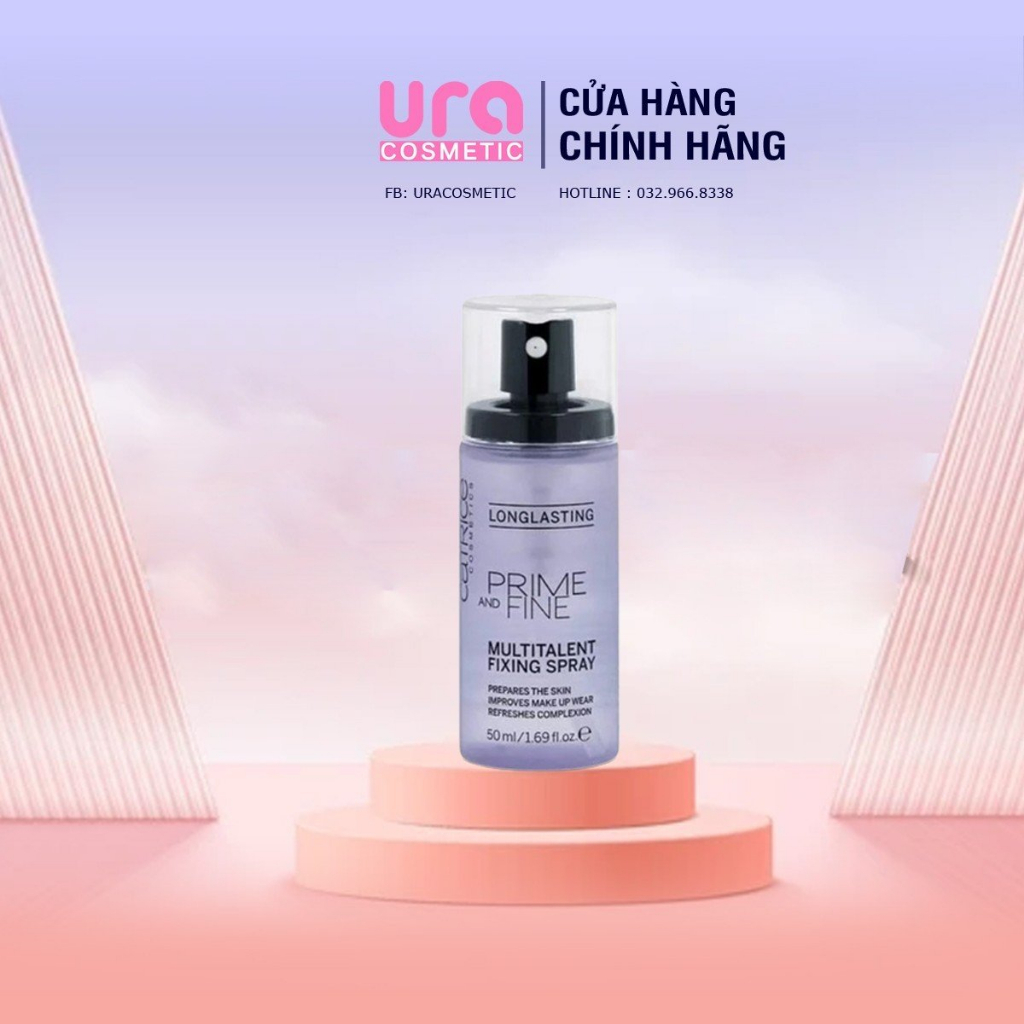 Xịt khoá nền makeup Catrice giúp lớp nền bền màu, lâu trôi