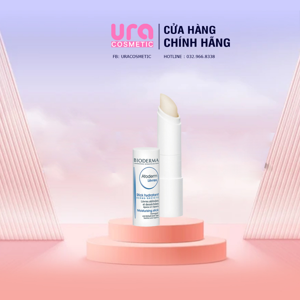 Son Dưỡng Làm Dịu Môi Khô, Nứt Nẻ Bio Atoderm Stick Levres 4g
