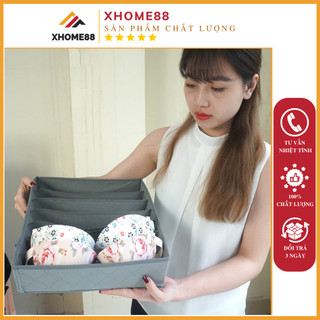 Hộp vải đựng tất, vớ, giỏ vải đựng áo lót, đồ lót gấp gọn